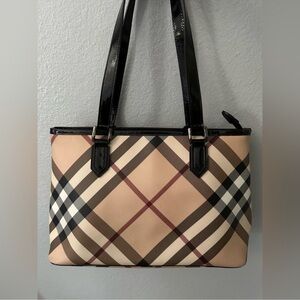 Authentic BURBERRY Regent Nova Check Shoulder Bag Hand Bag Tote Bag w/ dust bag